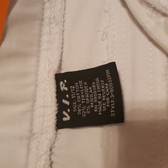 VIP Jeans Size 11/12 White Cropped - Picture 3 of 4